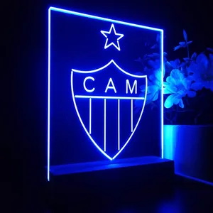 Atletico Mineiro Logo LED Desk Light