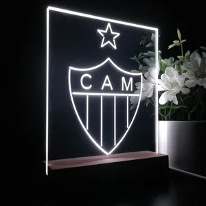 Atletico Mineiro Logo LED Desk Light