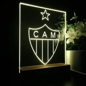 Atletico Mineiro Logo LED Desk Light