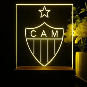 Atletico Mineiro Logo LED Desk Light