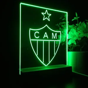 Atletico Mineiro Logo LED Desk Light