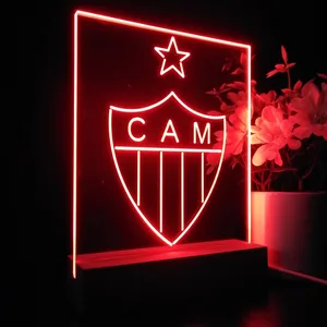 Atletico Mineiro Logo LED Desk Light