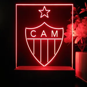 Atletico Mineiro Logo LED Desk Light