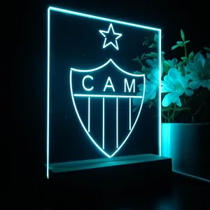 Atletico Mineiro Logo LED Desk Light