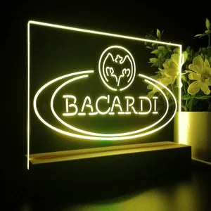 Bacardi Banner Logo LED Desk Light