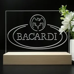 Bacardi Banner Logo LED Desk Light