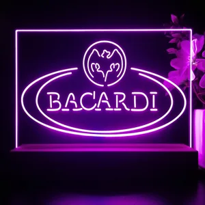 Bacardi Banner Logo LED Desk Light