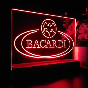 Bacardi Banner Logo LED Desk Light