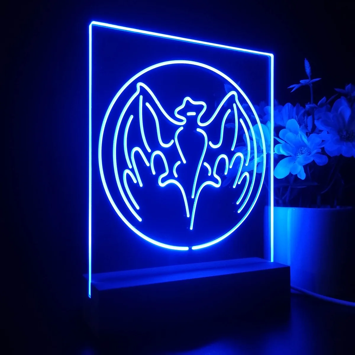 Bacardi Bat Logo LED Desk Light