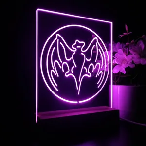 Bacardi Bat Logo LED Desk Light