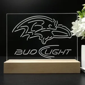 Baltimore Ravens Bud Light LED Desk Light
