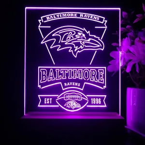 Baltimore Ravens EST 1996 LED Desk Light