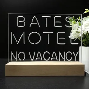 Bates Motel No Vacancy LED Desk Light