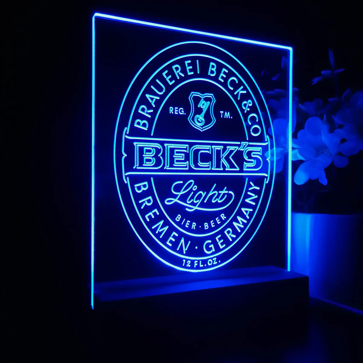 Becks Light Logo LED Desk Light