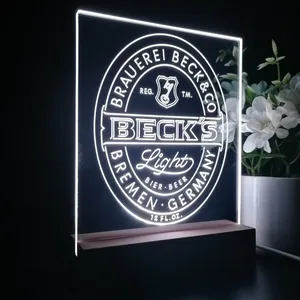 Becks Light Logo LED Desk Light