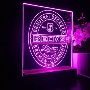 Becks Light Logo LED Desk Light