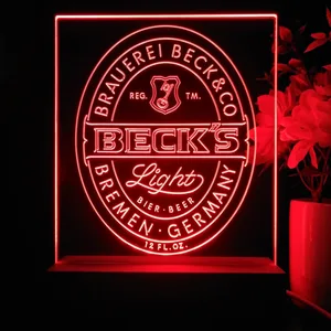 Becks Light Logo LED Desk Light