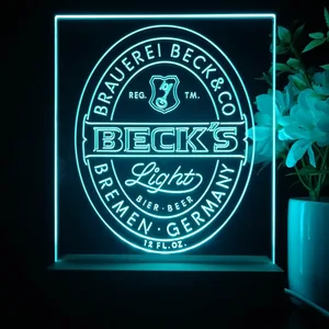 Becks Light Logo LED Desk Light