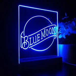 Blue Moon Beer Logo 2 LED Desk Light