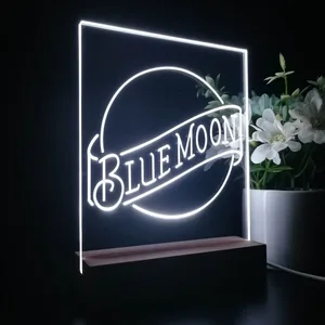 Blue Moon Beer Logo 2 LED Desk Light