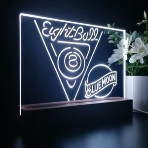 Blue Moon Eight Ball Billiards Pool LED Desk Light