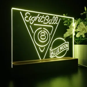 Blue Moon Eight Ball Billiards Pool LED Desk Light