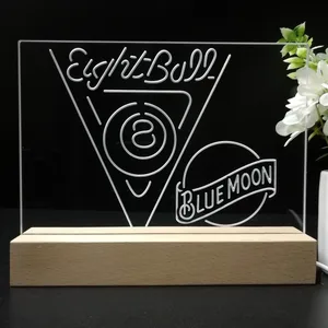 Blue Moon Eight Ball Billiards Pool LED Desk Light