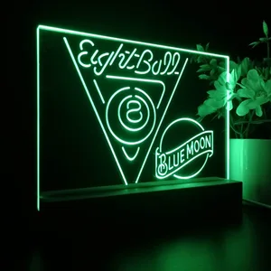 Blue Moon Eight Ball Billiards Pool LED Desk Light