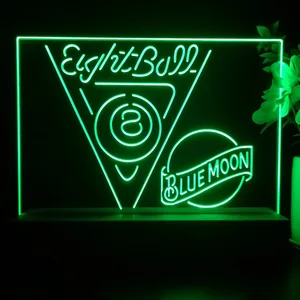 Blue Moon Eight Ball Billiards Pool LED Desk Light