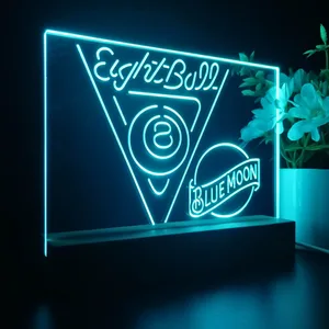 Blue Moon Eight Ball Billiards Pool LED Desk Light