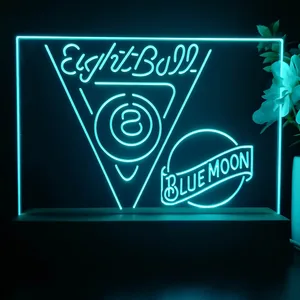 Blue Moon Eight Ball Billiards Pool LED Desk Light