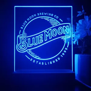 Blue Moon Logo LED Desk Light