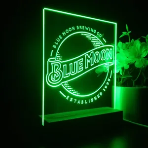Blue Moon Logo LED Desk Light
