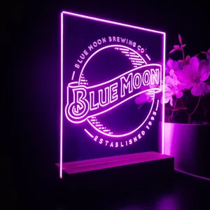 Blue Moon Logo LED Desk Light