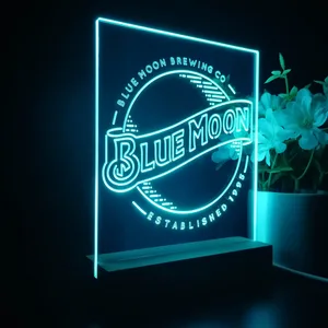 Blue Moon Logo LED Desk Light