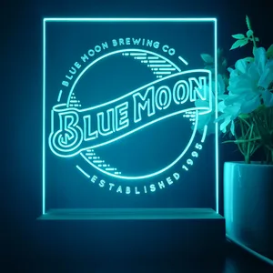 Blue Moon Logo LED Desk Light