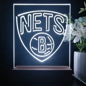 Brooklyn Nets Logo LED Desk Light