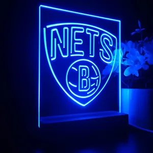Brooklyn Nets Logo LED Desk Light