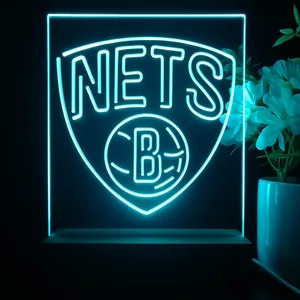 Brooklyn Nets Logo LED Desk Light
