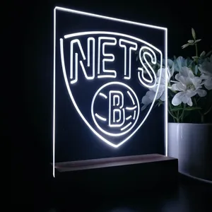 Brooklyn Nets Logo LED Desk Light