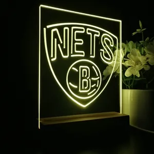Brooklyn Nets Logo LED Desk Light