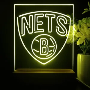 Brooklyn Nets Logo LED Desk Light