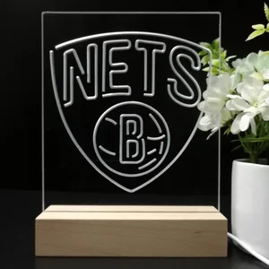 Brooklyn Nets Logo LED Desk Light