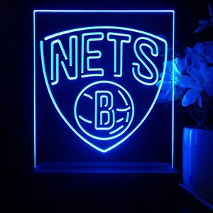Brooklyn Nets Logo LED Desk Light
