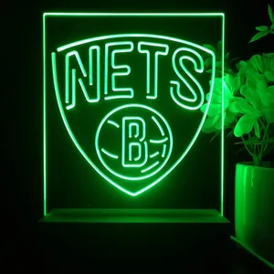 Brooklyn Nets Logo LED Desk Light