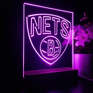 Brooklyn Nets Logo LED Desk Light