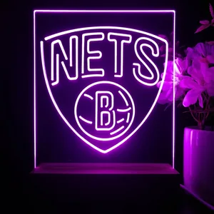 Brooklyn Nets Logo LED Desk Light