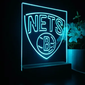 Brooklyn Nets Logo LED Desk Light