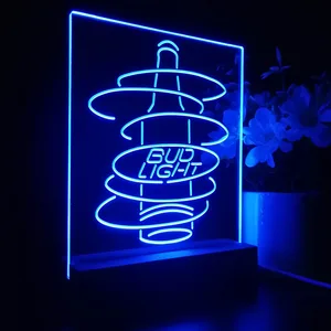 Bud Light Beer Bottle LED Desk Light