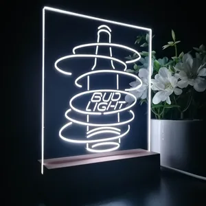 Bud Light Beer Bottle LED Desk Light